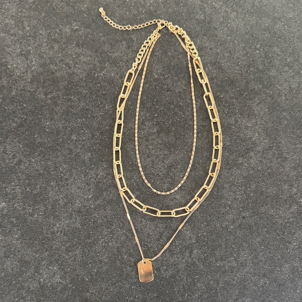 Chic Gold Layered Necklace Set